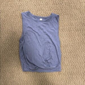 ALO Yoga Blue Sleeveless Yoga Tee